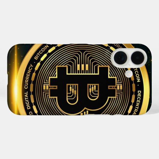 Bitcoin Crypto- Case-Mate iPhone Hülle (Rückseite (Horizontal))