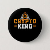 Bitcoin Crypto Crypto King Button (Vorderseite)