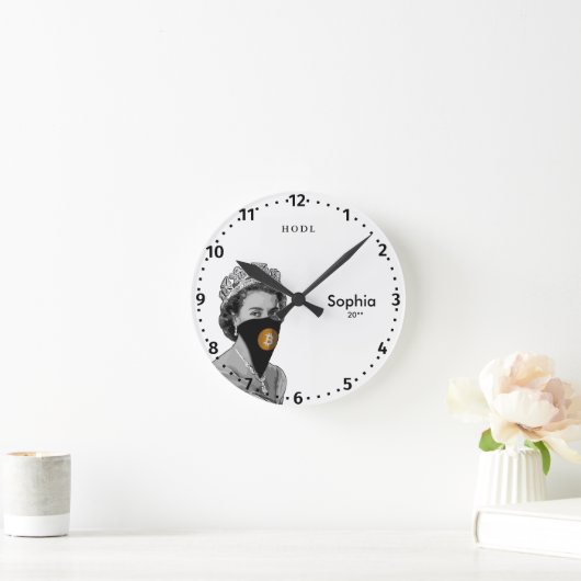 BITCOIN CRYPTO - CRYPTO QUEEN eWatch Runde Wanduhr (Zuhause)