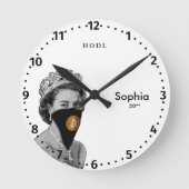 BITCOIN CRYPTO - CRYPTO QUEEN eWatch Runde Wanduhr (Vorderseite)