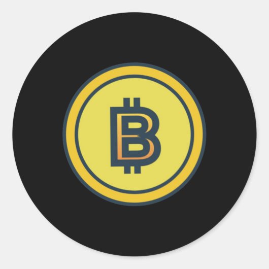 Bitcoin Crypto Design Sticker (Vorderseite)