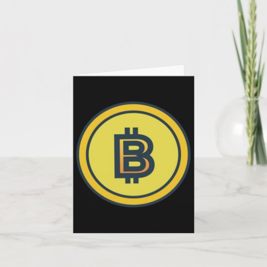 Bitcoin Crypto Design Sticker Karte (Vorderseite)