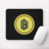 Bitcoin Crypto Design Sticker Mousepad (Mit Mouse)