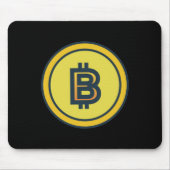 Bitcoin Crypto Design Sticker Mousepad (Vorne)