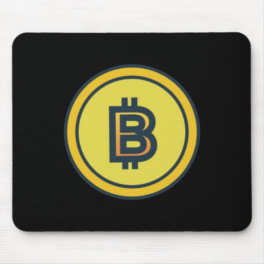 Bitcoin Crypto Design Sticker Mousepad (Vorne)