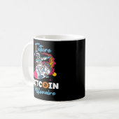 Bitcoin Crypto Future Bitcoin Millionaire Rocket Kaffeetasse (Vorderseite Links)
