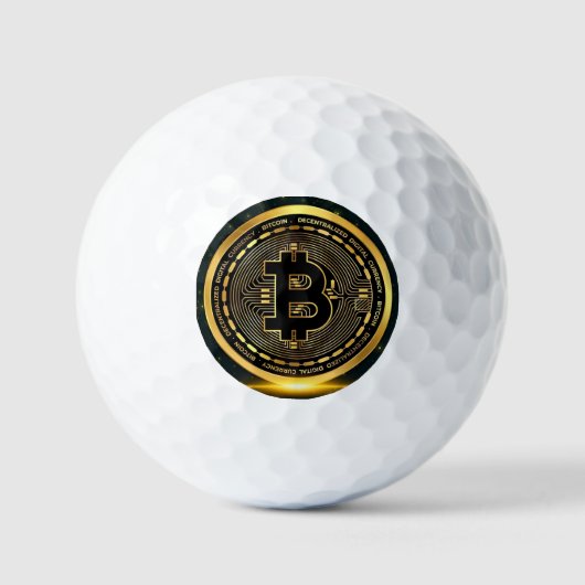 Bitcoin Crypto- Golfball (Vorderseite)