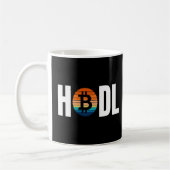 Bitcoin Crypto Hodl Text Kryptowährung Einfach Gel Kaffeetasse (Links)