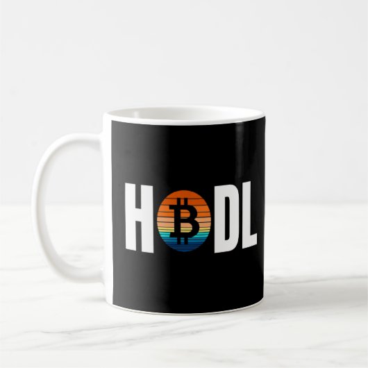 Bitcoin Crypto Hodl Text Kryptowährung Einfach Gel Kaffeetasse (Links)