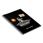 Bitcoin Crypto Moon Astronaut Design BTC Notizblock (Rechte Seite)