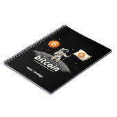 Bitcoin Crypto Moon Astronaut Design BTC Notizblock (Linke Seite)