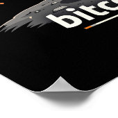 Bitcoin Crypto Moon Astronaut Design BTC Poster (Ecke)