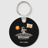 Bitcoin Crypto Moon Astronaut Design BTC Schlüsselanhänger (Vorderseite)