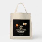 Bitcoin Crypto Moon Astronaut Design BTC Tragetasche (Rückseite)