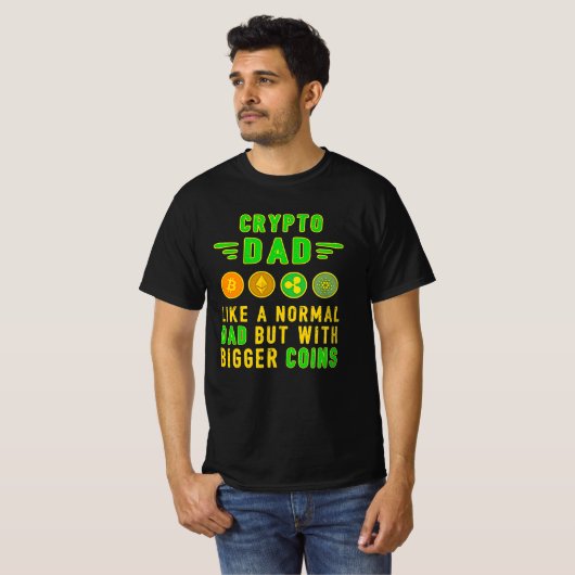Bitcoin Crypto Pater Vater Trader Crypto T-Shirt (Vorne ganz)