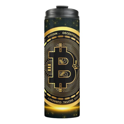 Bitcoin Crypto- Thermosbecher (Vorderseite)