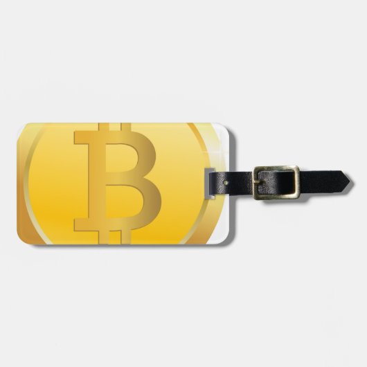 Bitcoin Cryptocurrency Gepäckanhänger (Vorderseite horizontal)