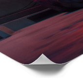 Bitcoin Cyber City Neon Symbol Poster (Ecke)