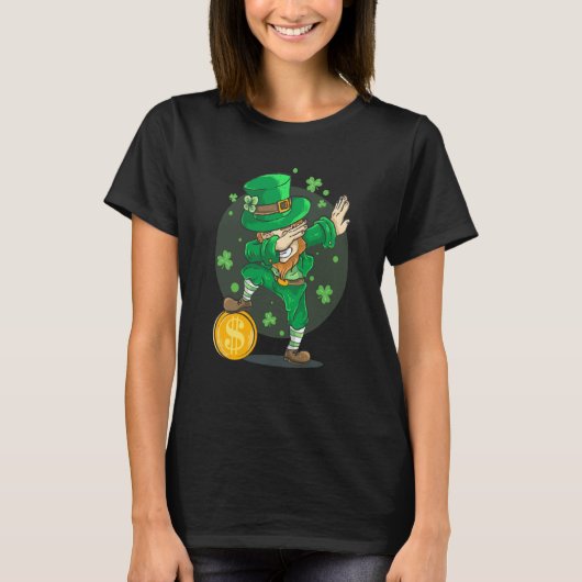 BITCOIN DABBING LEPRECHAUN BITCOIN ST PATRICK'S DA T-Shirt (Vorderseite)