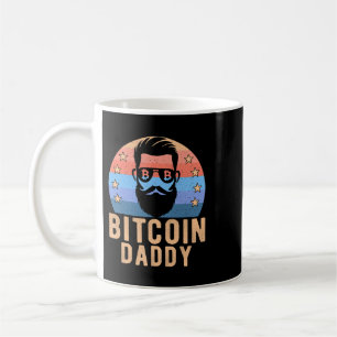 Bitcoin Daddy Vintag Vater BTC Crypto Mens Sprichw Kaffeetasse