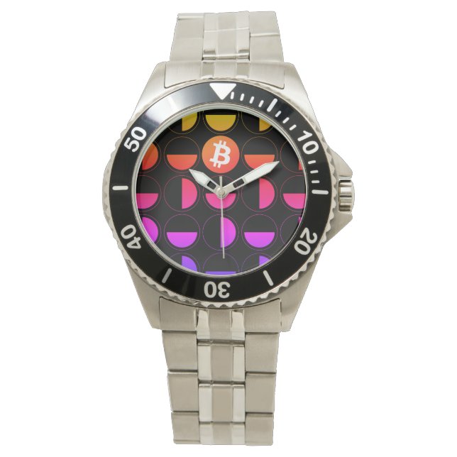 Bitcoin Designer Armbanduhr (Vorderseite)