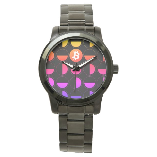Bitcoin Designer Armbanduhr (Vorderseite)