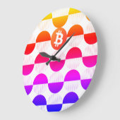 Bitcoin Designer Große Wanduhr (Winkel)