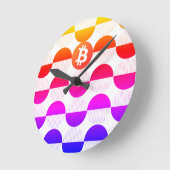 Bitcoin Designer Runde Wanduhr (Winkel)