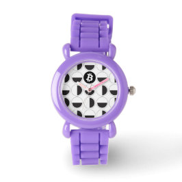 Bitcoin Designer Schwarz & Weiß Armbanduhr