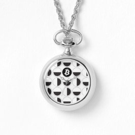 Bitcoin Designer Schwarz & Weiß Armbanduhr