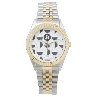 Bitcoin Designer Schwarz & Weiß Armbanduhr