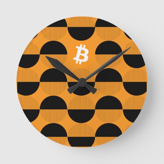 Bitcoin Designer Watch Runde Wanduhr (Vorderseite)