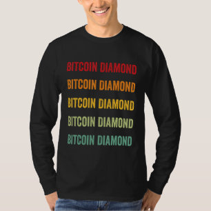 Bitcoin-Diamant-Krypto-Regenbogen-Textdesign T-Shirt