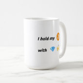 Bitcoin Diamond Hands Kaffeetasse (VorderseiteRechts)