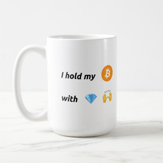 Bitcoin Diamond Hands Kaffeetasse (Links)