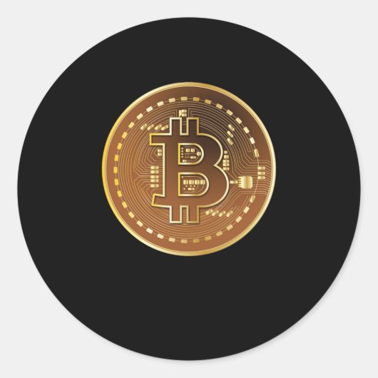 Bitcoin Digital Gold Cryptocurrency Invest Digital Runder Aufkleber (Vorderseite)