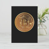 Bitcoin Digital Gold Kryptowährung Invest Digital Einladung (Stehend Vorderseite)