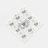 Bitcoin Digital Kryptowährung schwarz und weiß Serviette (Ecke)