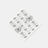 Bitcoin Digital Kryptowährung Weiß Schwarz Serviette (Ecke)