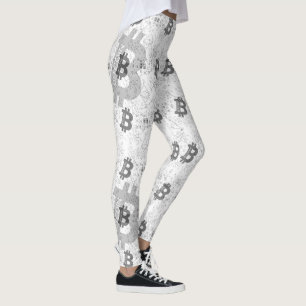 Bitcoin Digital Money White Cryptowährung Leggings