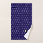 Bitcoin Dunkelblau Badhandtuch Set (Handtuch)