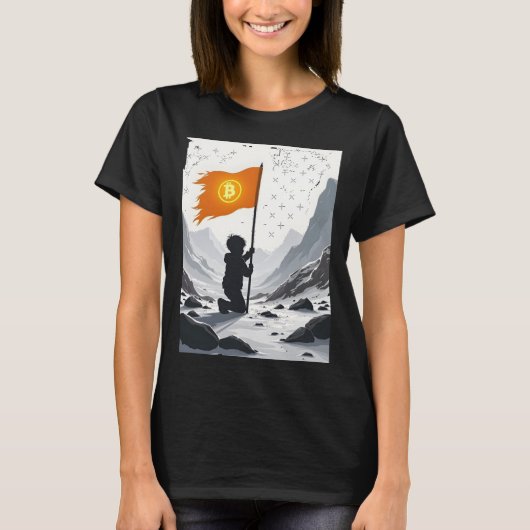 Bitcoin dunkle, versteckte Kräfte des Kryptokleber T-Shirt (Vorderseite)