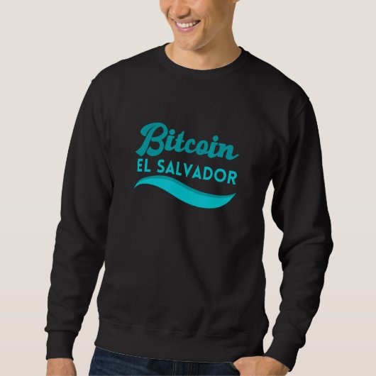 Bitcoin El Salvador Retro Kryptowährung Sweatshirt (Vorderseite)
