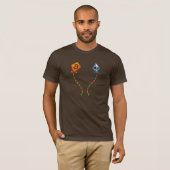 Bitcoin & Ethereum Drachen Bullischer Krypto-Händl T-Shirt (Vorne ganz)