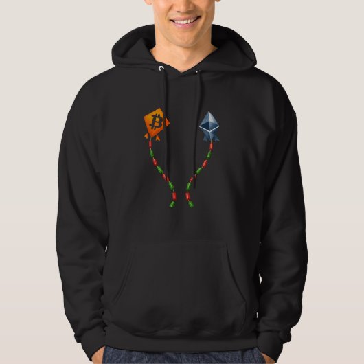 Bitcoin & Ethereum Kites Bullish Crypto Trader Hoodie (Vorderseite)