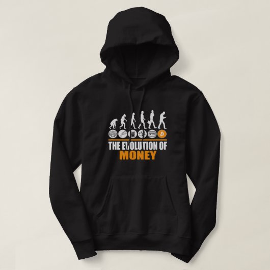Bitcoin Evolution des Geldes Funny BTC Cryptocurre Hoodie (Design vorne)