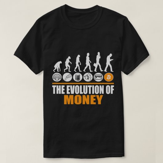 Bitcoin Evolution des Geldes Funny BTC Cryptocurre T-Shirt (Design vorne)