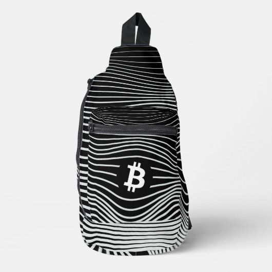 Bitcoin Force (Schwarz) Crossbody Bag (Vorderseite)