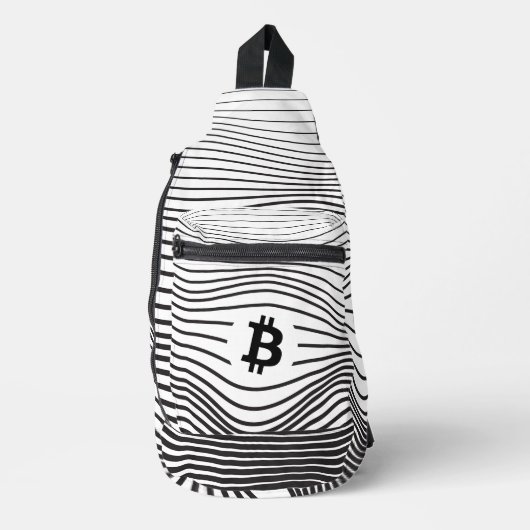 Bitcoin Force (Weiß) Crossbody Bag (Vorderseite)