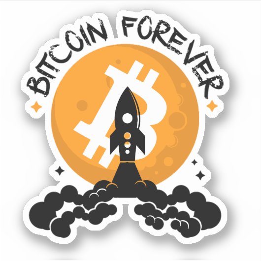 Bitcoin Forever Aufkleber (Vorderseite)